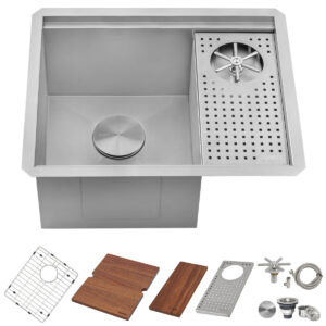 WANHUI Bar Sink with Glass Rinser